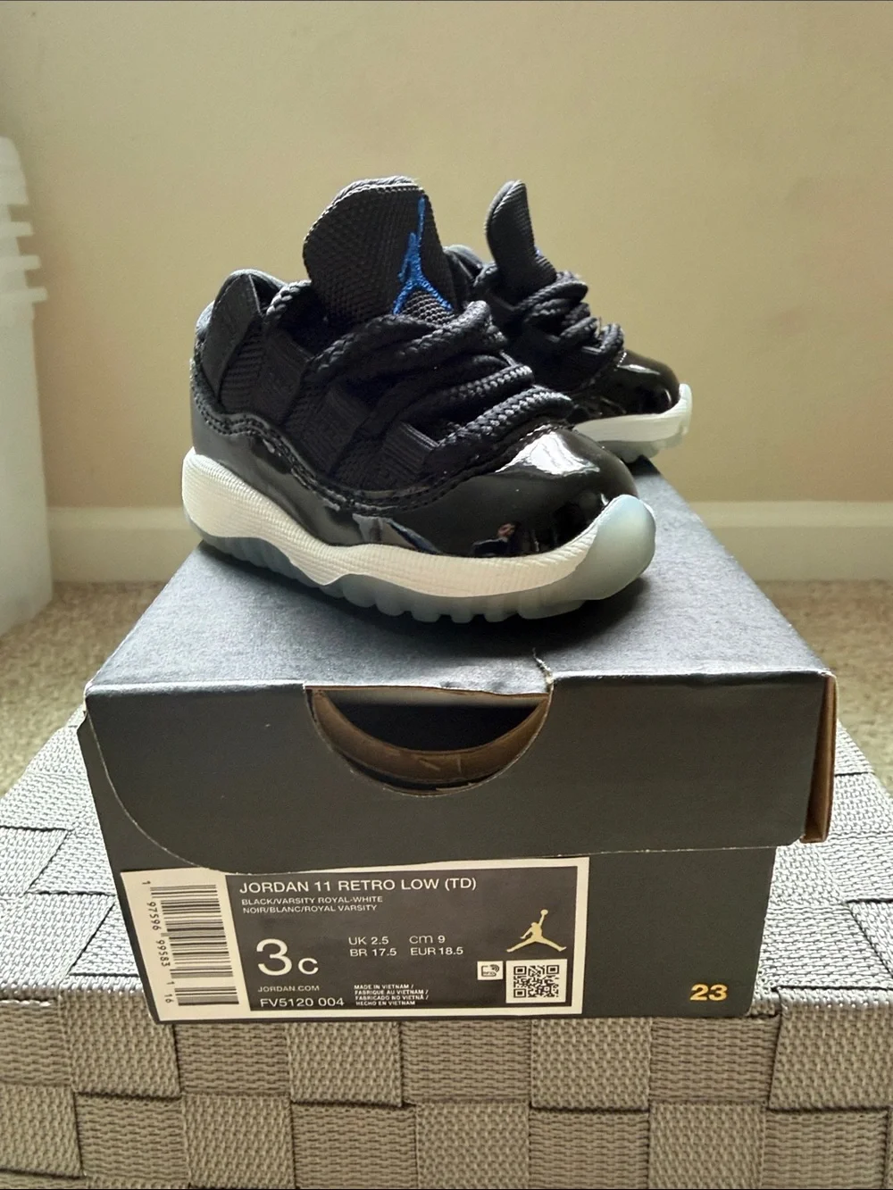 Jordan Kids' Black and White Sneakers